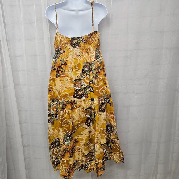 Speed Control Dress Babydoll Y2K Boho Floral Midi Tiered Sleeveless L - Picture 7 of 12